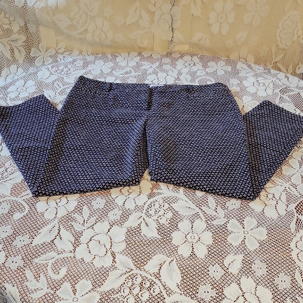 Carolina Belle Navy and Cream Patterned Fabric